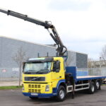 Volvo FM9 300 6x2 Atlas 165,2 Crane flatbed truck for sale comvex truck export