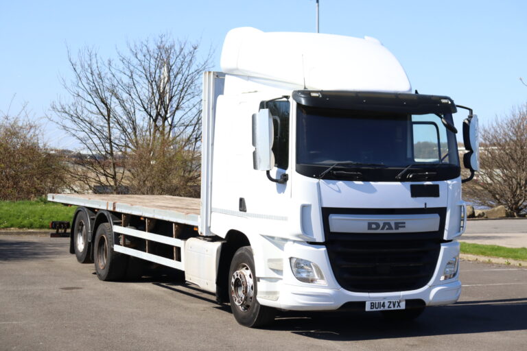 Daf cf 330 6x2 rearlift flatbed for sale comvex trucks uk
