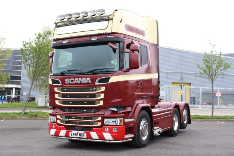 Scania R730 Topline Rearlift 80 tonne Tractor for sale comvex trucks uk export