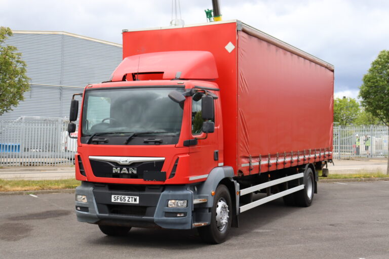 MAN TGM 18 250 4x2 Curtainside truck for sale comvex trucks uk export