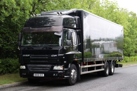 DAF CF75 310 6x2 32ft Super space boxvan truck for sale comvex trucks uk