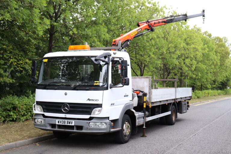 Mercedes Atego 816 Palfinger PK5001 Crane dropside for sale comvex trucks export