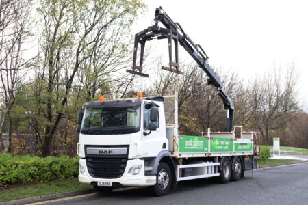 daf cf 370 6x2 hiab xs 144 crane dropside brick truck for sale comvex trucks uk export