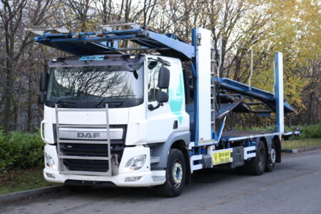 DAF CF 330 6x2 belle 7 car transporter truck for sale comvex trucks uk exports