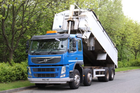 volvo fm 410 8x4 sleeper aluminium tipper truck for sale comvex trucks uk export