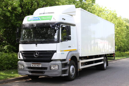 mercedes axor boxvan container truck for sale comvex trucks uk export