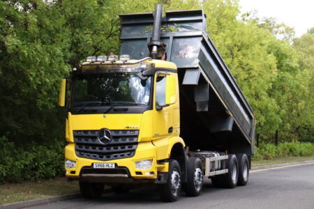 mercedes arocs 3242 8x4 thompson steel tipper truck for sale comvex trucks export uk